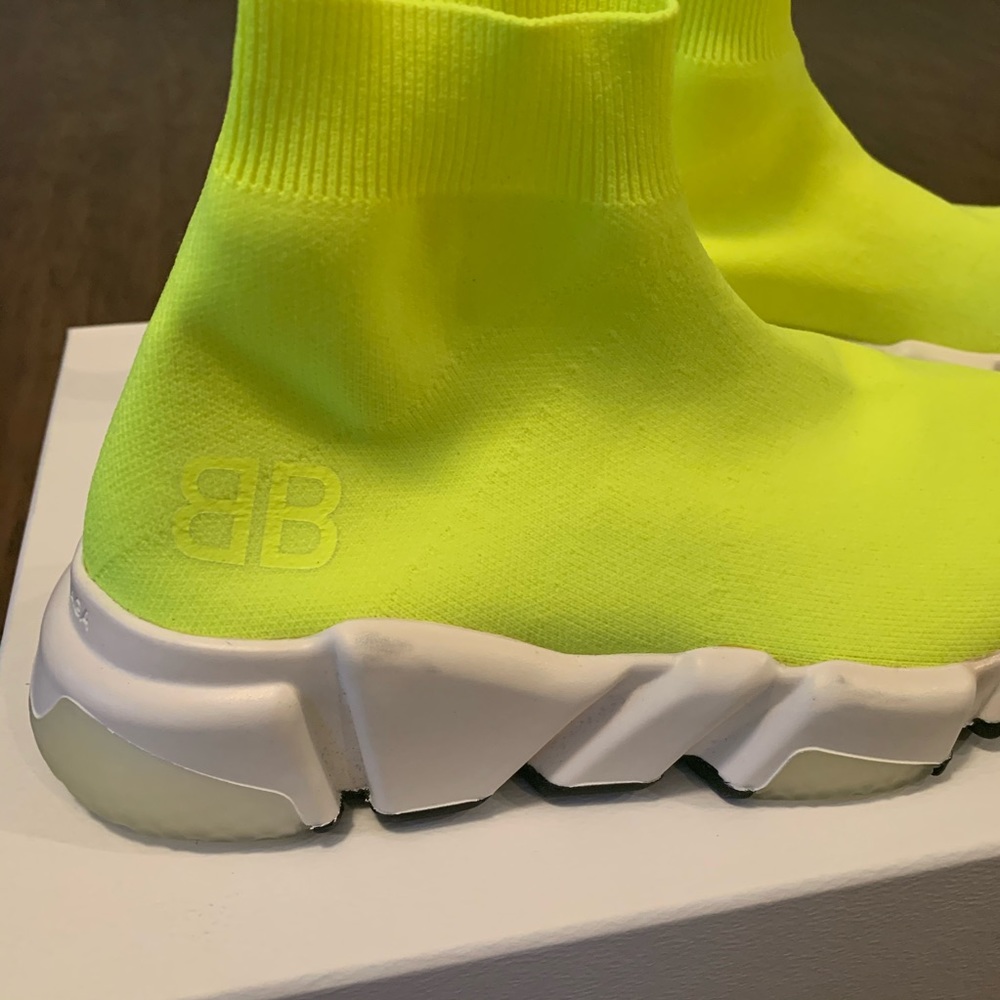 Authentic Neon Balenciaga Sock Sneaker - Picture 3 of 8